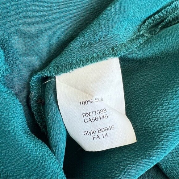 Madewell Silk Spotlight Shirt in Green - XS - Picture 6 of 6
